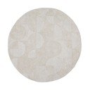 Ziloņkaula krāsas ar rokām darināts vilnas apaļš paklājs ø 160 cm Gigi – Flair Rugs
