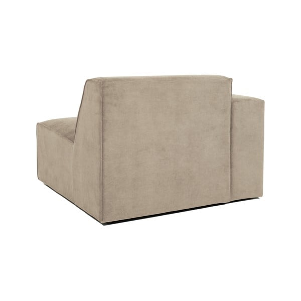 Bēšs velveta dīvāna gala modulis Scandic Sting, 101 cm, kreisais stūris-image-3