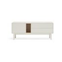 Krēmkrāsas TV galdiņš 140x56x40 cm Corvo – Teulat