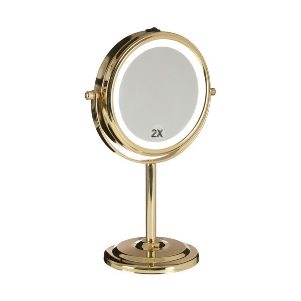 Kosmētikas spogulis ar gaismu/palielināmais (ar 2x palielinājumu) ø 15 cm Cassini – Premier Housewares-image-3