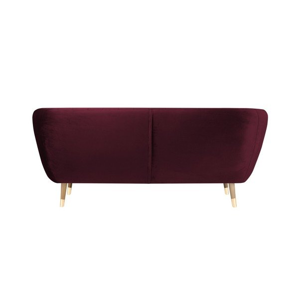 Mazzini Sofas Benito bordo krāsas samta dīvāns, 188 cm-image-4