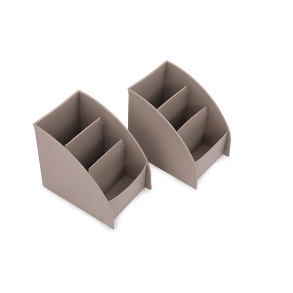 Bēšs plastmasas kosmētikas vannas istabas organizators – Hermia-image-1