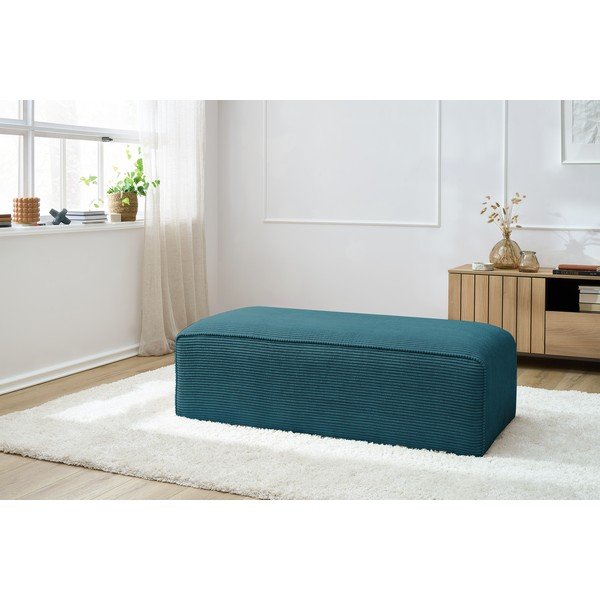 Tumši zils velveta modulārais kāju soliņš Megeve – Bobochic Paris-image-1