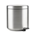 Matētas sudraba krāsas nerūsējošā tērauda atkritumu tvertne ar pedāli 4 l Ume – Zone