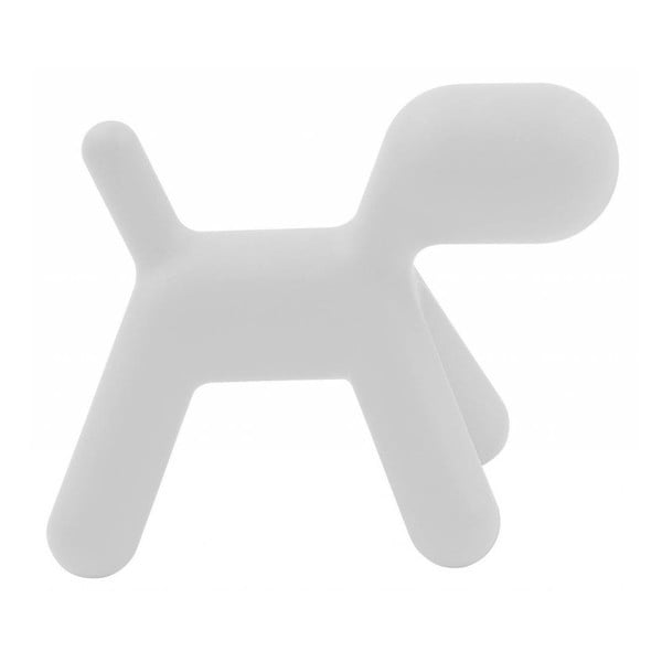 Balts bērnu taburete suņa Magis Puppy formā, augstums 45 cm
