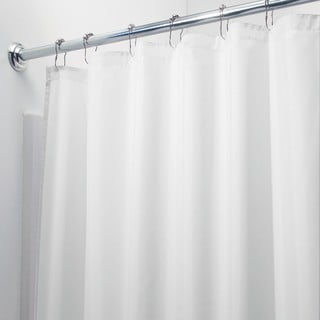 Balts dušas aizkars iDesign, 200 x 180 cm