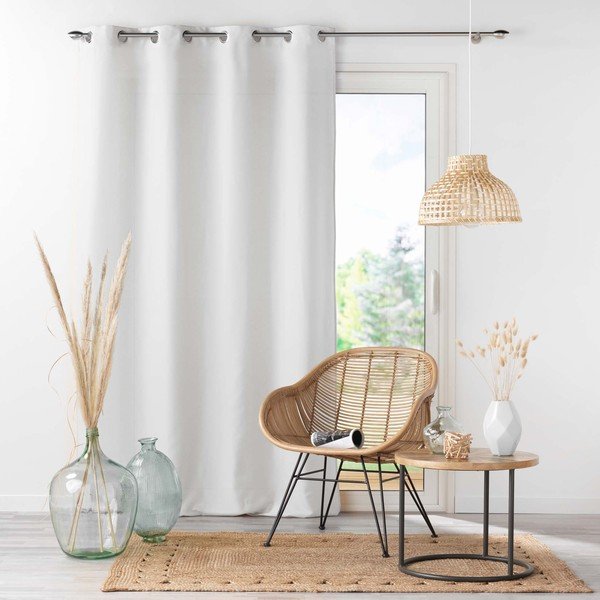 Balts mikrošķiedras aizkars 140x280 cm Absolu – douceur d'intérieur-image-3