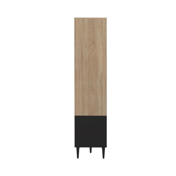 Melns grāmatu plaukts 90x180 cm Horizon - TemaHome -image-4