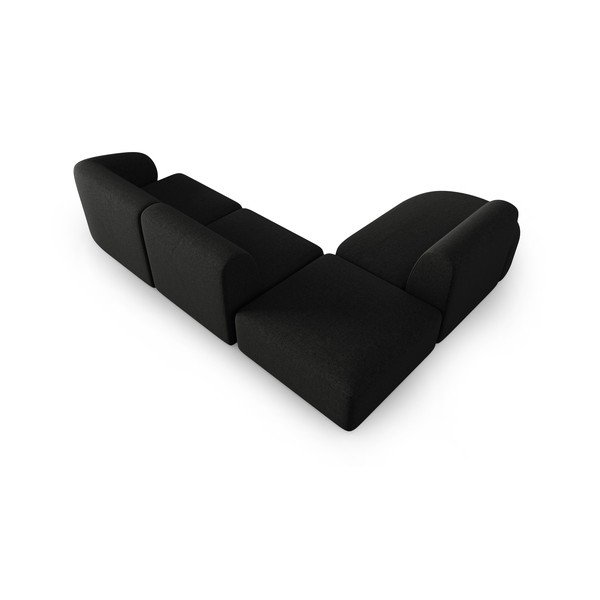 Melns stūra dīvāns (ar kreiso stūri) Shane – Micadoni Home-image-3