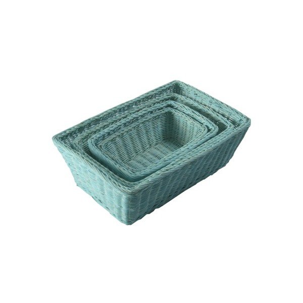 4 tirkīza rotangpalmas grozu komplekts Compactor Saga-image-1