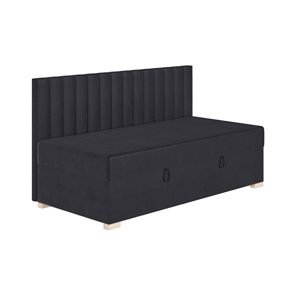 Tumši zila bērnu gulta ar veļas kasti ar matraci 90x200 cm Chill – Ghado-image-3