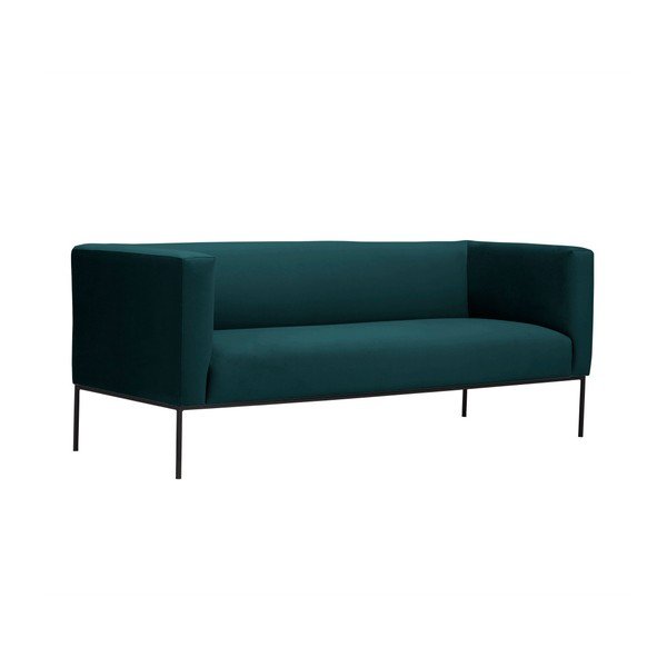 Zilganzaļš samta dīvāns Windsor & Co Sofas Neptune, 195 cm-image-2
