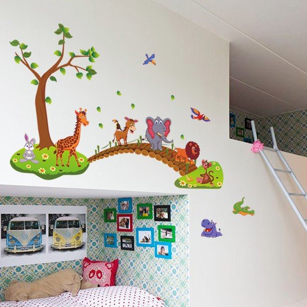 Sienas uzlīmju komplekts Ambiance Wooden Bridge-image-3