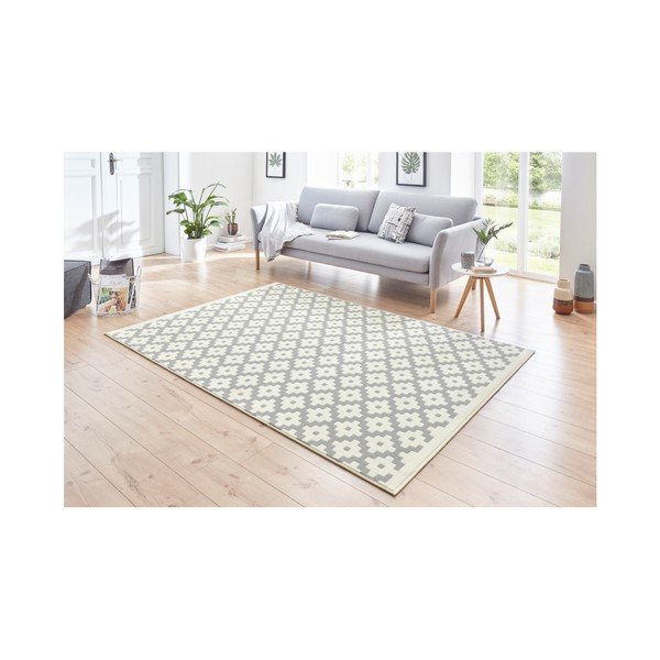 Krēmkrāsas un pelēks paklājs Hanse Home Celebration Lattice, 160 x 230 cm-image-1