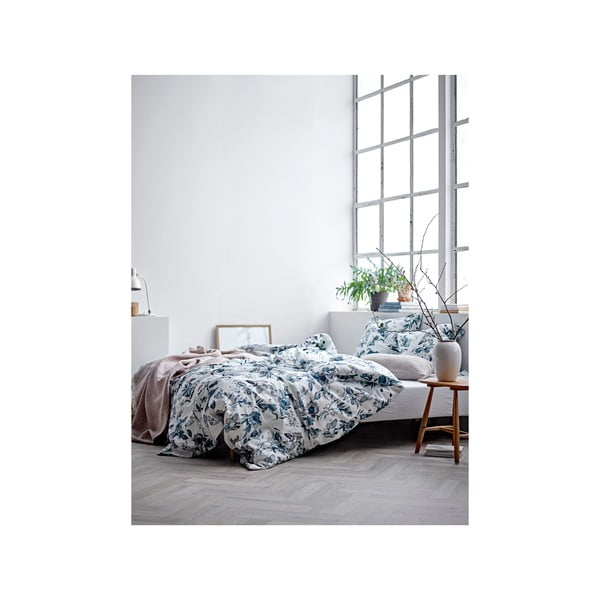 Zila organiskās kokvilnas satīna gultas veļa Södahl Flower burst, 140 x 200-image-2