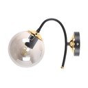 Melna/pelēka sienas lampa ø 15 cm Yoyo – Squid Lighting