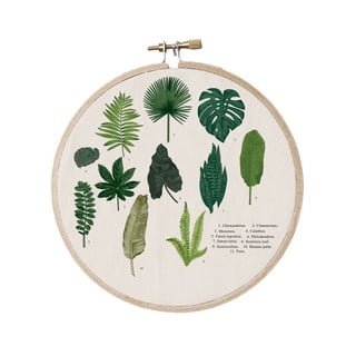 Sienas rotājums Surdic Stitch Hoop Leafes Index, ⌀ 27 cm