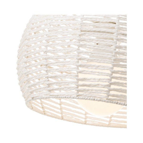 Balta griestu lampa ar bambusa abažūru ø 35 cm – Casa Selección-image-2