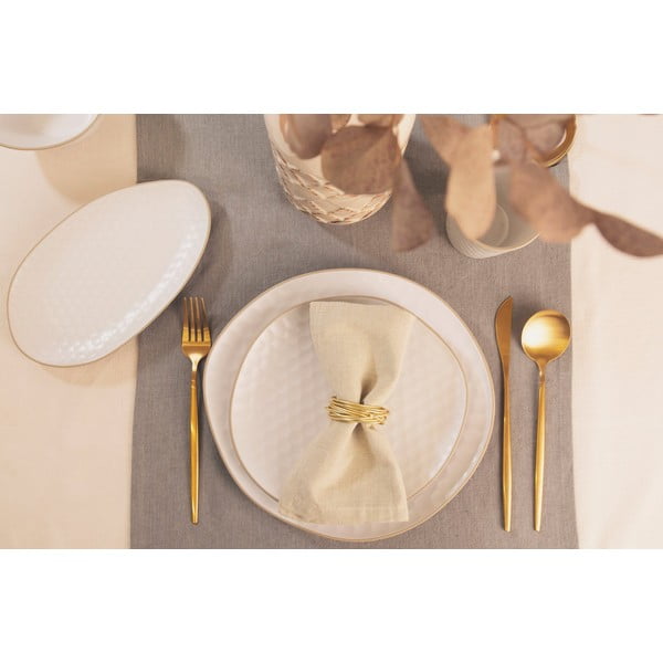 Balts māla servēšanas šķīvis 19x33 cm Imprints – Villa Altachiara-image-1