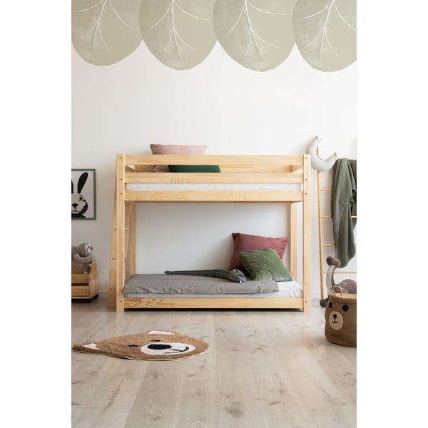 Divstāvu gulta no priedes koka 90x190 cm CLPB – Adeko-image-2