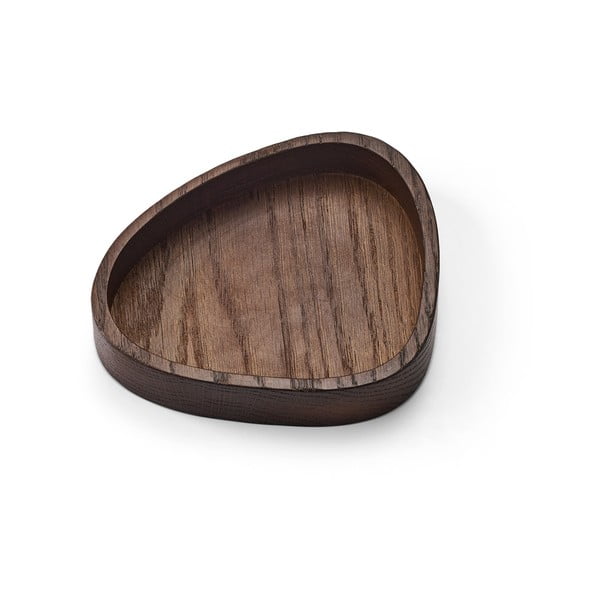 Brūna dekoratīva koka uzglabāšanas kaste 14x12,5x3 cm Curve S – LIND DNA-image-1
