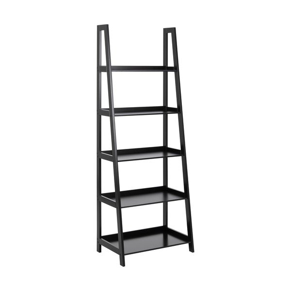 Melns grāmatplaukts Actona Wally, augstums 180 cm