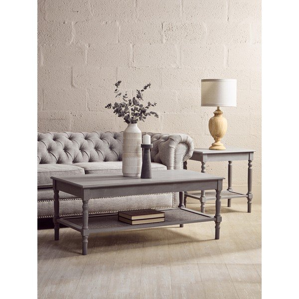 Pelēks žurnālgaldiņš 60x120 cm Heritage – Premier Housewares-image-1