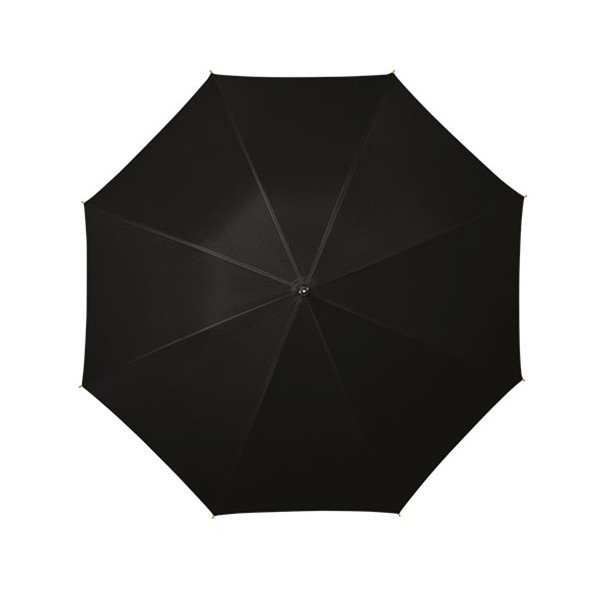 Melns lietussargs ar koka rokturi Ambiance Wooden, ⌀ 102 cm-image-1