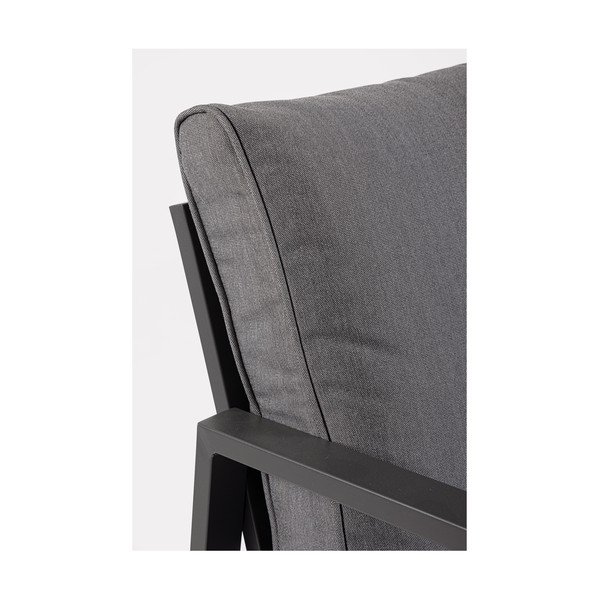 Antracīta pelēks alumīnija dārza atpūtas komplekts 4 personām Hilde – Bizzotto-image-2