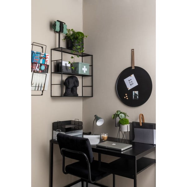 Pelēka galda lampa Leitmotiv Study, augstums 30 cm-image-1