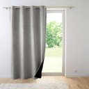 Pelēks samta siltumizolējošs aizkars 140x260 cm Polarchic – douceur d'intérieur