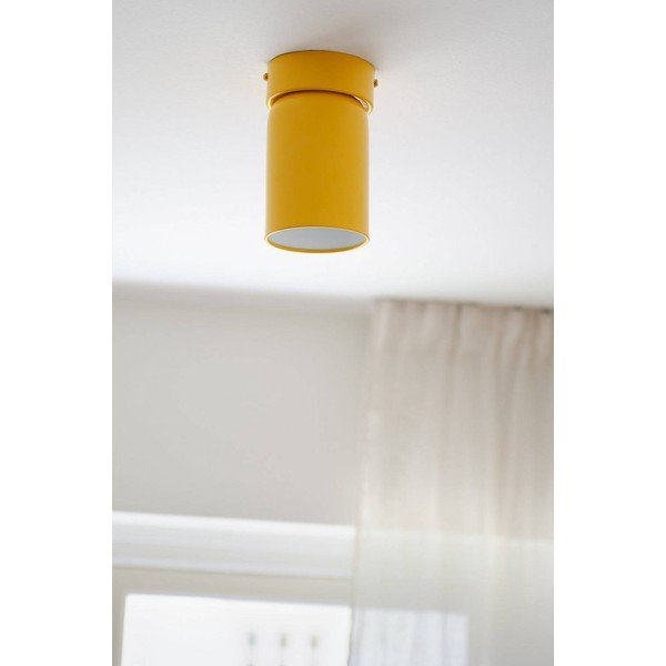 Dzeltena metāla prožektora tipa lampa ar saliekamu konstrukciju/ar regulējamu spilgtumu ø 10,5 cm Ara – Jotex-image-3