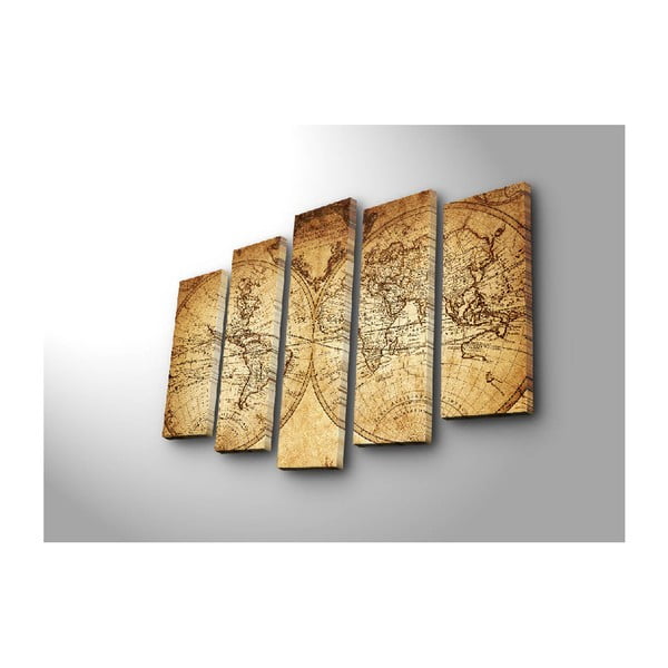 Daudzdaļīga glezna Big Map Of The World, 105 x 70 cm-image-3