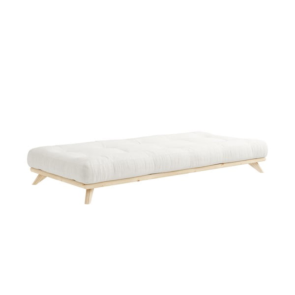 Masīvkoka vienguļamā gulta ar matraci Karup Design Senza Natural, 90 x 200 cm