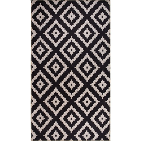 Melns mazgājams paklājs 180x120 cm – Vitaus
