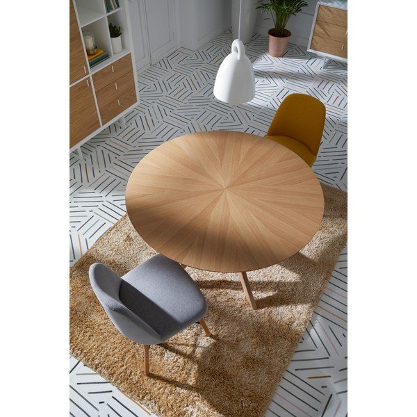 Ēdamgalds ar ozolkoka apdari sømcasa Carmel, ⌀ 120 cm-image-1