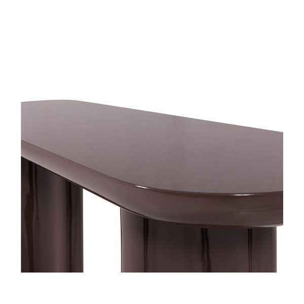 Tumši brūns spīdīgs konsoles galds 35x120 cm Evara – WOOOD-image-4