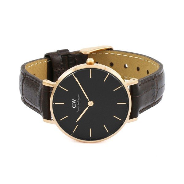 Sieviešu pulkstenis ar ādas siksniņu un rozā zelta detaļām Daniel Wellington Petite York, ⌀ 32 mm-image-2