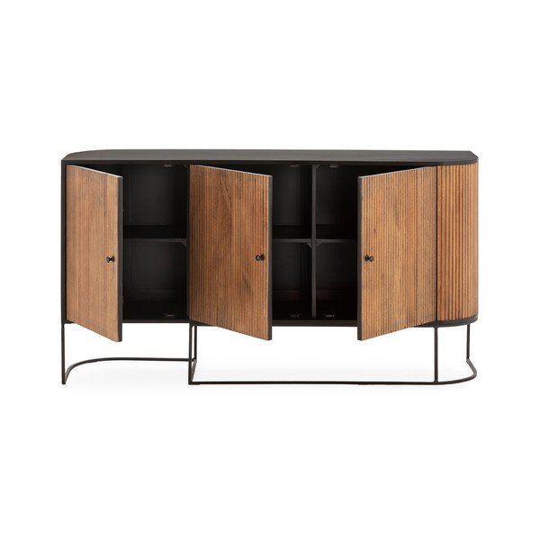 Dabīga toņa mango masīvkoka kumode 165x90x40 cm Curve – MOME-image-4