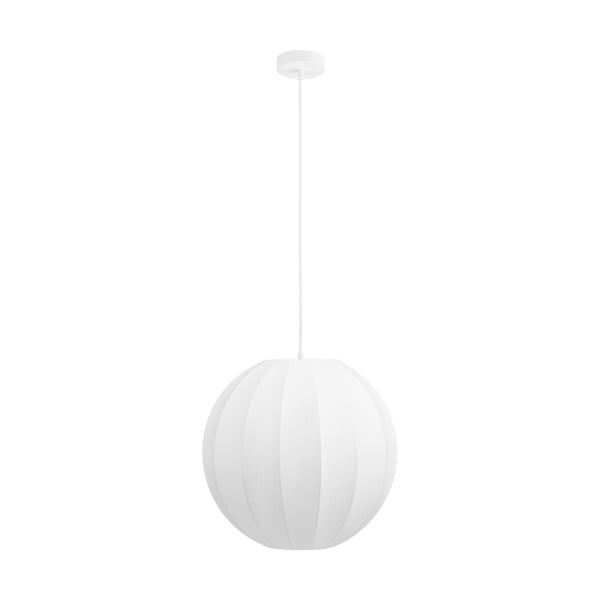 Balta piekaramā lampa ar auduma abažūru ø 40 cm Coventry – House Nordic