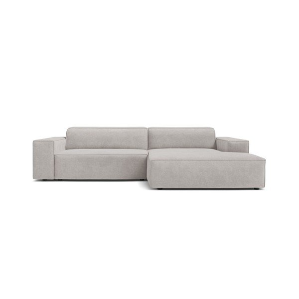 Gaiši pelēks modulārais stūra dīvāns (ar labo stūri/ar zvilni) Jodie – Micadoni -image-1