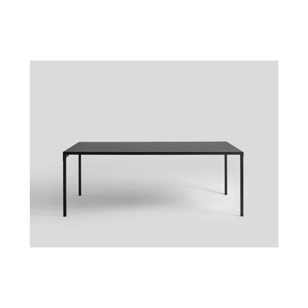 Melns metāla pusdienu galds Custom Form Obroos, 200 x 100 cm-image-1