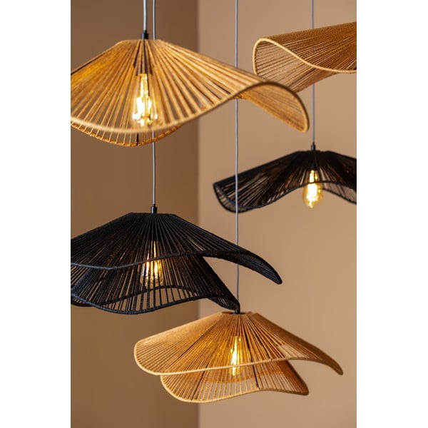 Melna piekaramā lampa no papīra auklas ø 62 cm  Sombra  – Leitmotiv-image-3