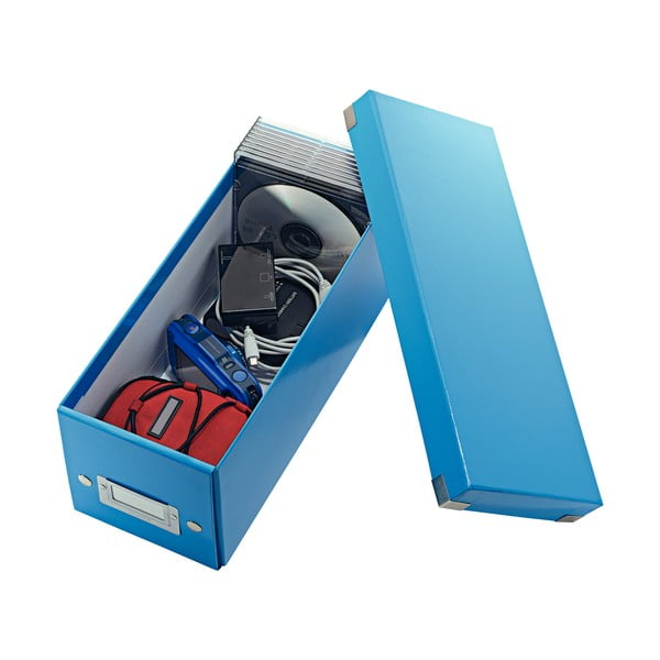 Zila kartona uzglabāšanas kaste ar vāku 14x35x14 cm Click&Store – Leitz-image-2