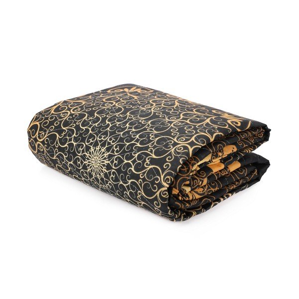 Stepēts gultas pārklājs un 2 spilvendrānu komplekts Eponj Home Şehri-Ala Gold, 200 x 220 cm-image-3