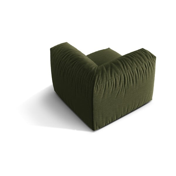 Zaļa modulārā dīvāna daļa (ar maināmu stūri) Martina – Micadoni Home-image-2
