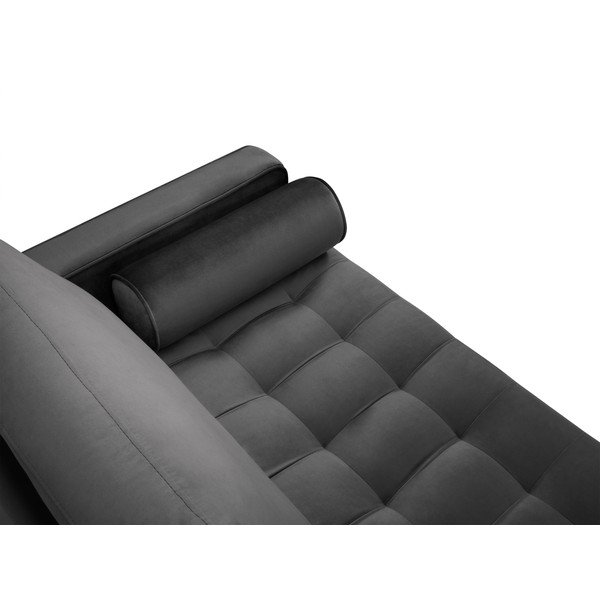 Tumši pelēks samta dīvāns Milo Casa Santo, 174 cm-image-4