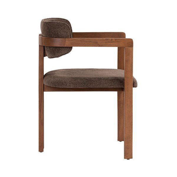 Brūns ēdamistabas krēsls ar roku balstiem Toscana – Kalune Design-image-3