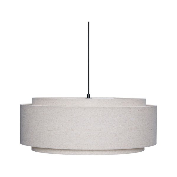 Krēmkrāsas tekstila piekaramā lampa ø60x23 cm Sable – Hübsch
