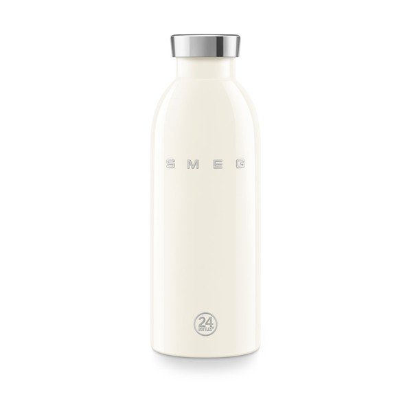 Krēmkrāsas nerūsējošā tērauda termopudele 500 ml 24BOTTLES – SMEG